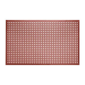 Jantex Rubber Grease-resistant Anti-Fatigue Mat Red - 1500 x 900mm GF017