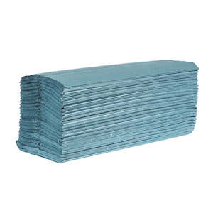 Jantex: Jantex C Fold Hand Towels Blue 1-Ply (Pack of 12) GD832