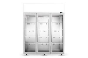 Skope SKT1500N-AC 3 Glass Door Display or Storage Fridge, Lit Sign - SKT1500N-AC