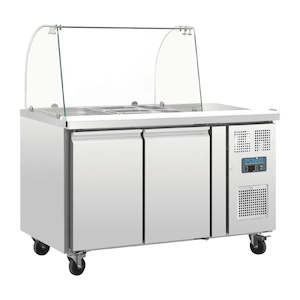 Polar U-Series Double Door Refrigerated Gastronorm Saladette Counter CT393-A