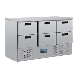 Under Bench Fridge: Polar G-Series Six Drawer Counter Fridge GH226-A
