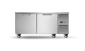 Under Bench Fridge: Skope Two Solid Door Underbench GN2/1 Right Hand Fridge - PG21.UBR.2.SD.RH