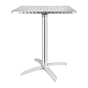 Cafe Tables: Bolero Square Flip-Top Table Stainless Steel 600mm CG838