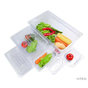 Fed: JW-P122 - Clear Poly 1/2 x 65 mm Gastronorm Pan