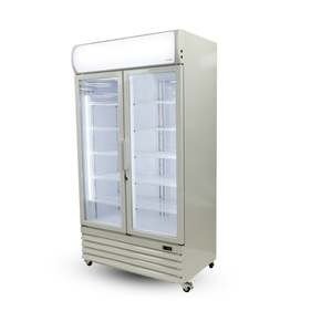 Thermaster: Thermaster Double Glass Door Colourbond Upright Drink Fridge LG-580GE