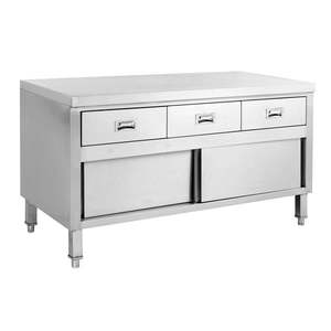 Commercial Kitchen Cabinets: SKTD-1200 Kitchen Tidy Cabinet Work Bench with Doors & 3 Drawers