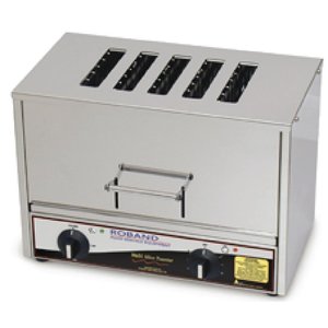 Benchtop Cooking: Roband Vertical Toaster TC55 Stainless Steel with 5 Slice Capacity HK675