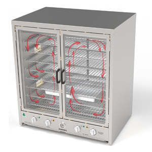 Food Displays: Roband Heat 'n' Hold with Hinged Door on Control Side and Sliding Door on Display Side DD795