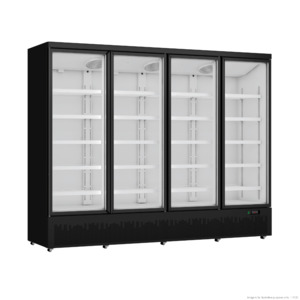 Thermaster Four Door Supermarket Fridge Black - LG-2200BGBM