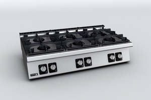 Fagor 700 series natural gas 6 burner SS boiling top CG7-60H