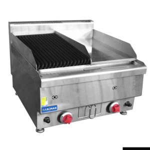 Benchtop Cooking: GasMAX Benchtop Combo 1/2 Char & 1/2 Griddle JUS-TRGH60E