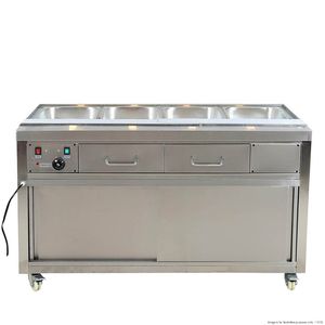 Fed: Thermaster Heated Bain Marie Food Display Without Glass Top PG150FG-B