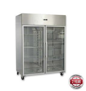 Thermaster: Thermaster GN1200BTG GRAND ULTRA Two Glass Doors Upright Freezer 1200L