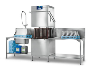 Passthrough Dishwasher: Hobart PROFI Wide W/ Vapostop - AMXXL-V