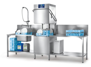 Passthrough Dishwasher: Hobart PROFI Amx W/ Auto Hood Lift - AMX-HL