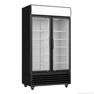 Thermaster Two Glass Door Colourbond Upright Drink Fridge - LG-730BP