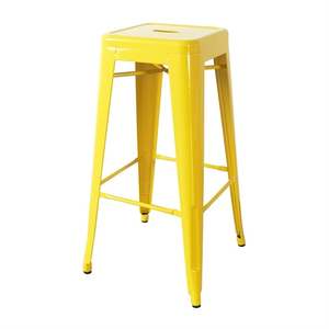 Bolero Bistro Metal High Bar Stool Yellow (4 Pack) CH999
