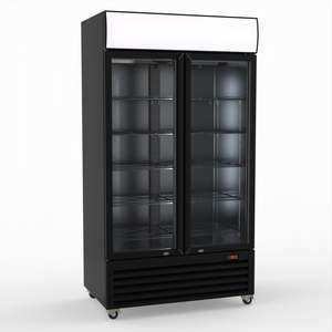 Best Seller: Thermaster 1000L Colourbond Upright Beverage Fridge 2 Doors Black LG-1000BP