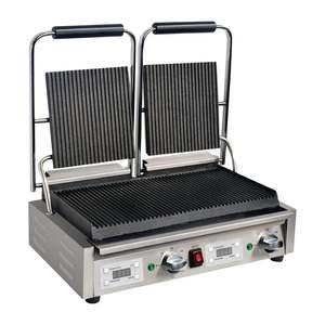 Best Seller: Apuro Double Contact Grill Ribbed Plates with Timer