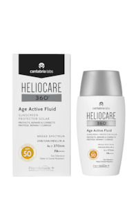 Products: Heliocare 360 Age Active Fluid - Restore COSMED. Skin Clinic- Huapai, West Auckland