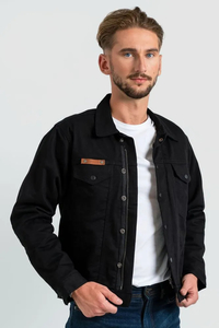 Products: Motorcycle Denim Riding Jacket - Black