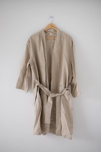 Linens: Linen Robe - Nature