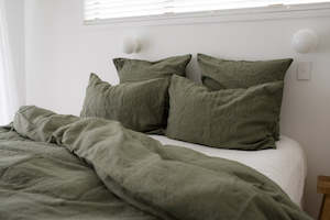 Linens: Linen Pillowcases - Khaki