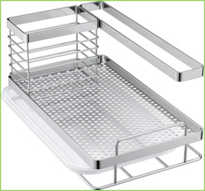 Dish Soap Cage: Stainless Steel Kitchen Sink Caddy - Bento Ninja
