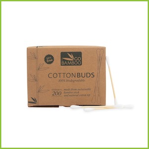 Go Bamboo: Cotton Buds - Box of 200 - Go Bamboo