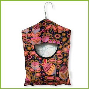Home And Kitchen: Cotton Peg Bag - Painted Flowers