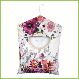 Laundry: Cotton Peg Bag - Cream Floral