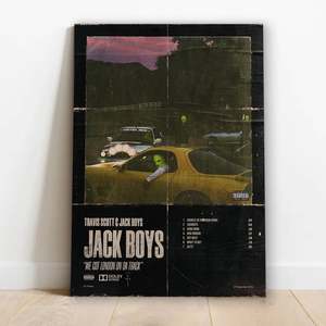 Wood Posters: Jack Boys Travis Scott