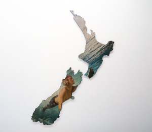 Surfer NZ Wood Print