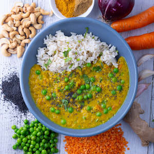 Curried Poppy Seed Dahl w Brown Rice
