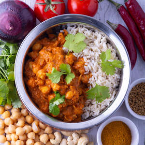 Not Butter Chickpeas w Brown Rice (S)