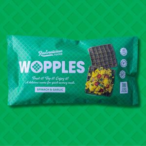 Wopples Spinach & Garlic 320g (Pack of 8)