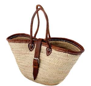 Bag And Baskets: French Market Basket XL - LEATHER