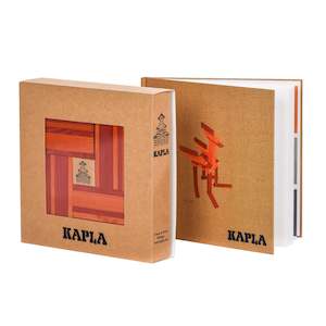 KAPLA Book and Colours Set: red + orange -40pcs