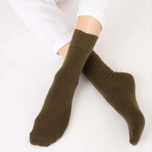 Clothes Beauty: Possum Merino Socks - H Military Olive | NOOAN