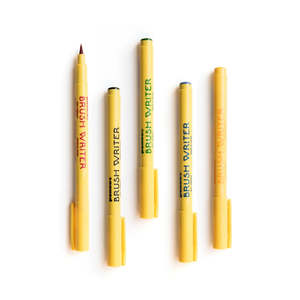 Stationery: Brush Writer Pen Set Of 5 |PENCO
