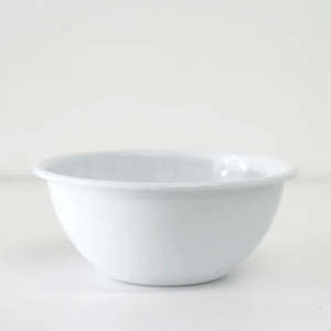 White Enamelware Bowl |