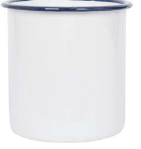 Kitchen: 15.5cm White Enamel Utensil Holder | REVOLOGY