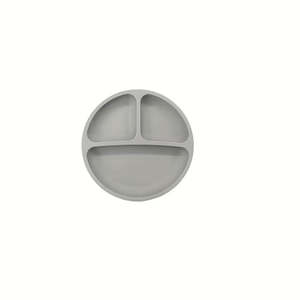 Kitchen: Silicone Suction Plate -Grey | TINYB