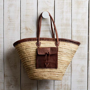 French Leather pocket Basket | REVOLOGY
