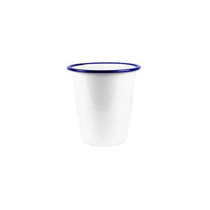 Kitchen: ENAMEL TUMBLER - WHITE WITH BLUE | FALCON
