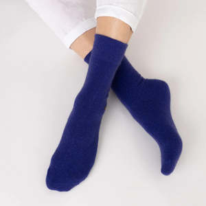 Possum Merino Socks - H Royal Blue | NOOAN