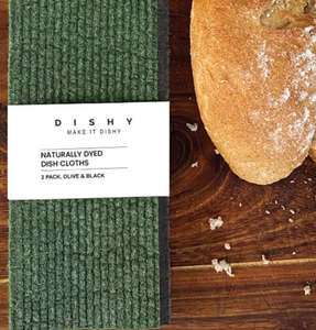 DISH CLOTH 2PK – TARRAGON & BLACK | D