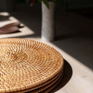 Walnut Rattan Placemat | REVOLOGY