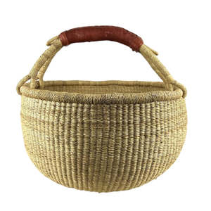 Bag And Baskets: Woven Basket Leather handles | REVOLOGY
