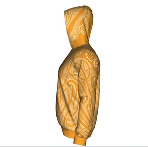 Fashion And Apparel: Puhoro Hoodie - Orange / White